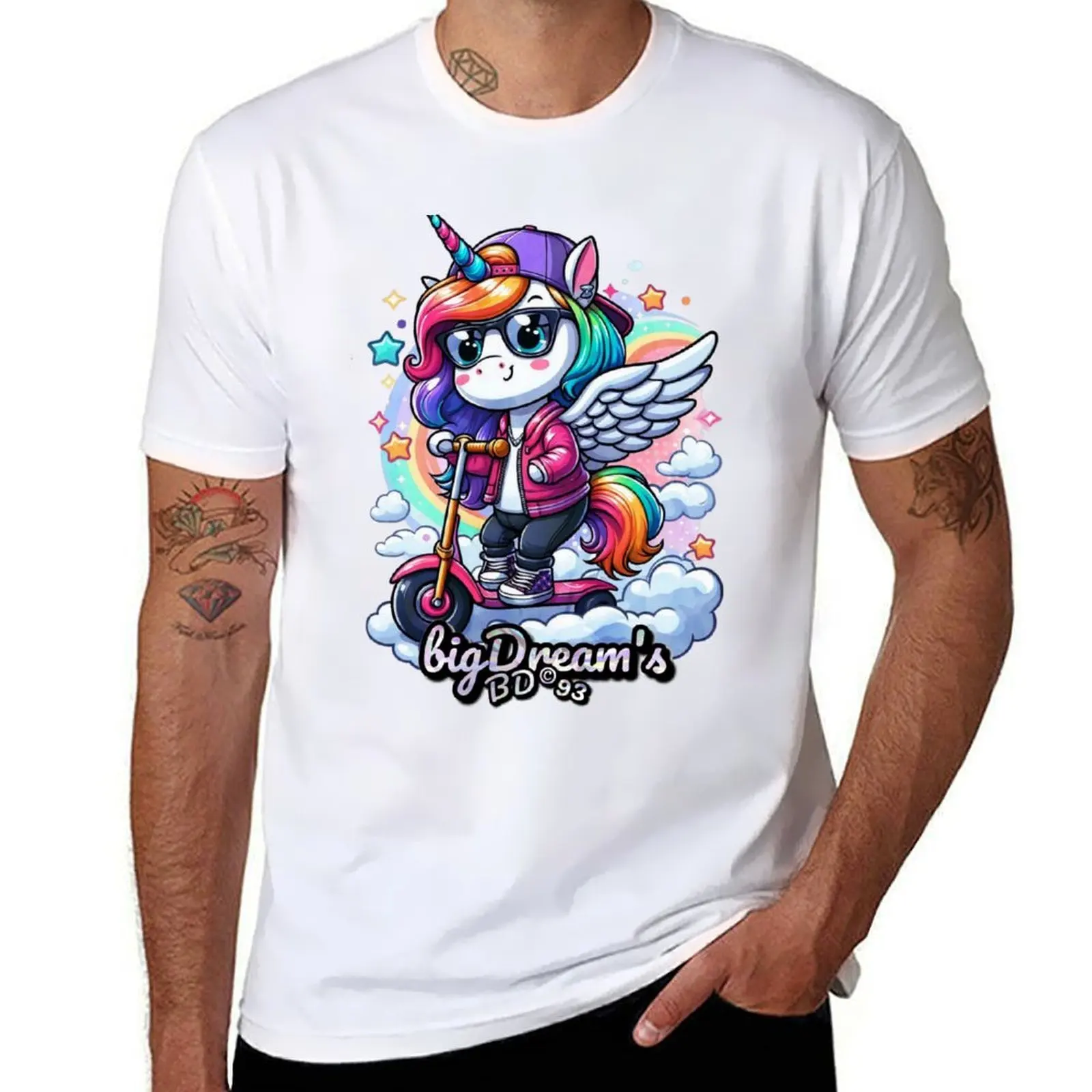 

bigDream's Kids girly scooter unicorn T-Shirt men t shirt cotton 100% t shirt man luxury T-Shirt