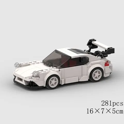 MOC Bil Hastighet RX7 AE86 Chiron R8 Kreativ Racing Fordonsmodell Byggsten Super Race Tegelsten Stad Rally Sport Leksak Teknisk 10 best sales Audi R8 Lego - №9