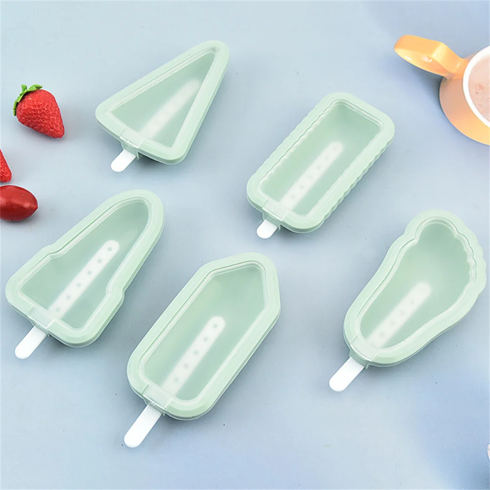 Ice Cream Mold Multi-color Selection Easy To Clean Yellow Purple Ice Crate Popsicle Mold Silicone Material Convenient Demoulding