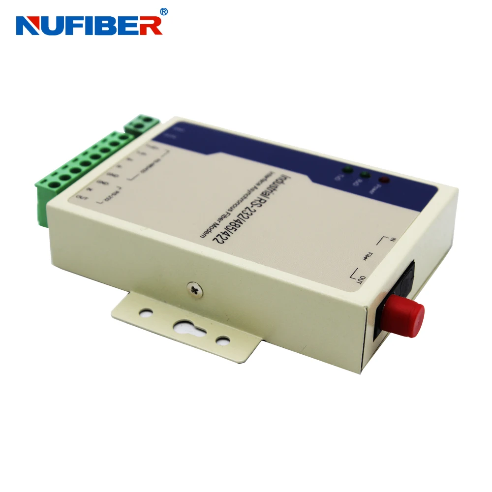 Industrial Compact RS-232/422/485 Serial Fiber Converter Single Fiber SM SC Connector 20KM SC External Fiber Optic Equipment