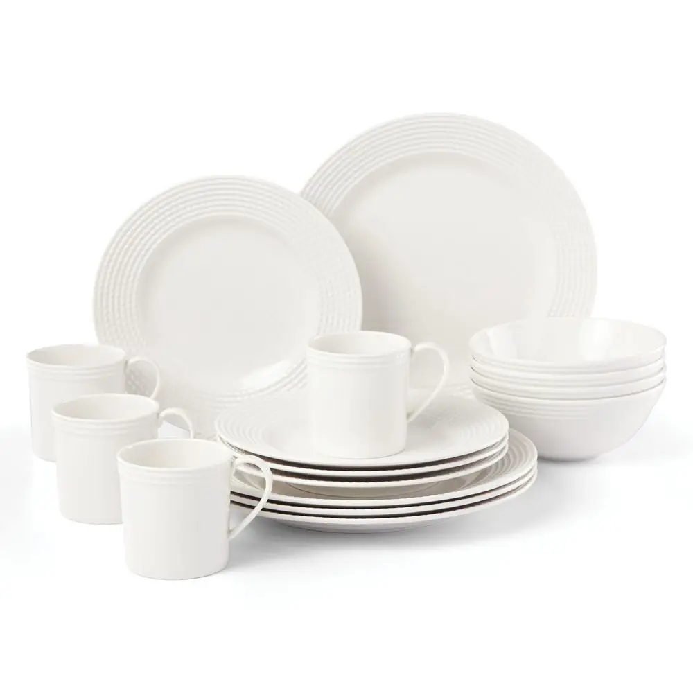 Wickford 16Piece Dinnerware Set, 15.75 LB, White