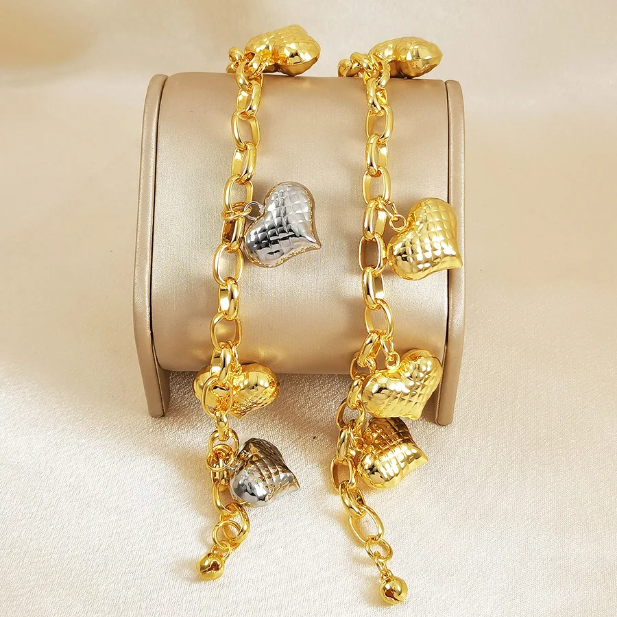 9999 gold Middle East luxury casual style dual-color white K handchain for Malaysia's popular influencers, featuring