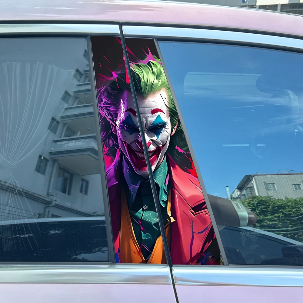 1pc/2pcs Graffiti Joker So Serious Cool Car B-pillar Stickers Waterproof for BMW E46 E90 E91 E60 E39 E36 E87 E92 E30 E34 E61 E62