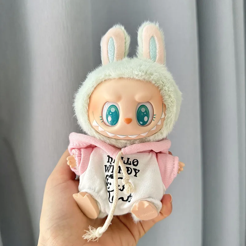 17cm Mini pluszowe ubranka dla lalek Akcesoria do Korea Kpop Exo Labubu I II Idol Dolls Sitting Party Overalls DIY Gifts