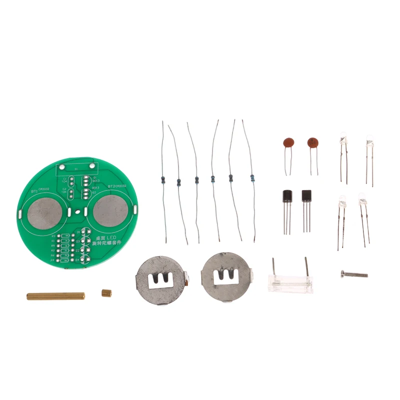 1Set Brand New Diy Electronic Kit LED Gyro DIY Welding Kit Rotating Lantern Inline Components Diy Electronic Sodering Project