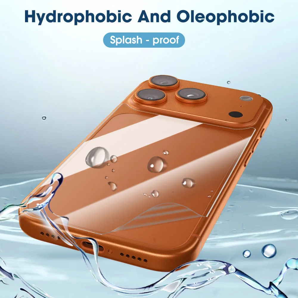 1/5 قطعة آيفون 17 عودة هيدروجيل فيلم آيفون 17 الهواء برو ماكس لينة المضادة للخدش واضح حامي الشاشة آيفون 17Air 17PM