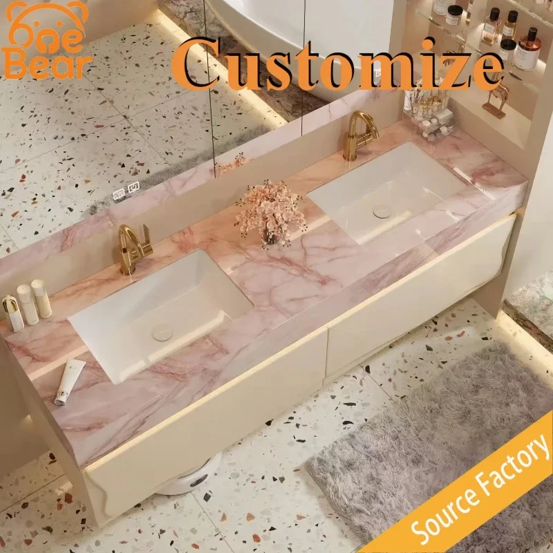 Rectangular Marble Bathroom Sink Solid Stone Vanity Basin Classic Vessel Sink Easy Clean Fixture for Commercial & Home Use