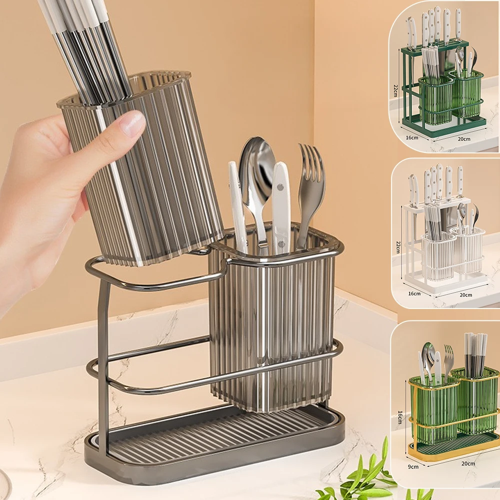 

1PC Kitchen Chopstick Barrel Knife Rack Home Drain Shelf Put The Container Put Chopsticks Multifunctional Tool Storage Rack