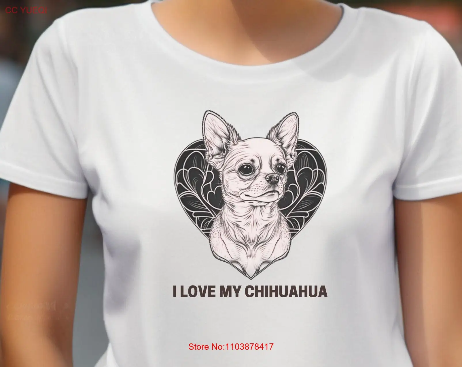 Футболка «Я люблю своего чихуахуа» для любителей собак, милые животные, друзья, дизайн, мама, мужчина, лучший друг, любящая жизнь, тяжелый хлопок