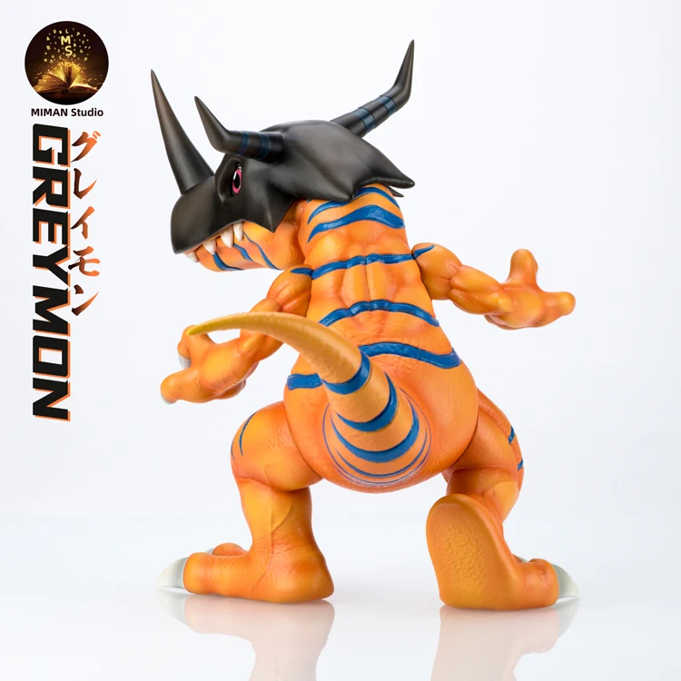 26Cm Miman Studio Gk Digimon Adventure Greymon Anime Action Figure Statue Collectible Model Garage Kit Ornament Toys Gift