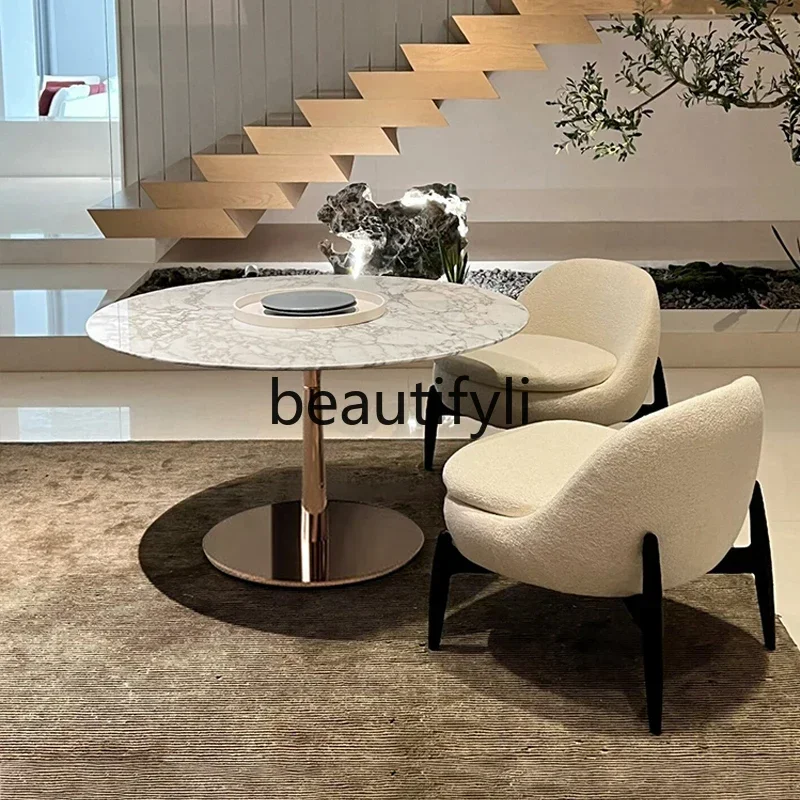 

Light luxury modern simple reception table reception table conference office household small round table