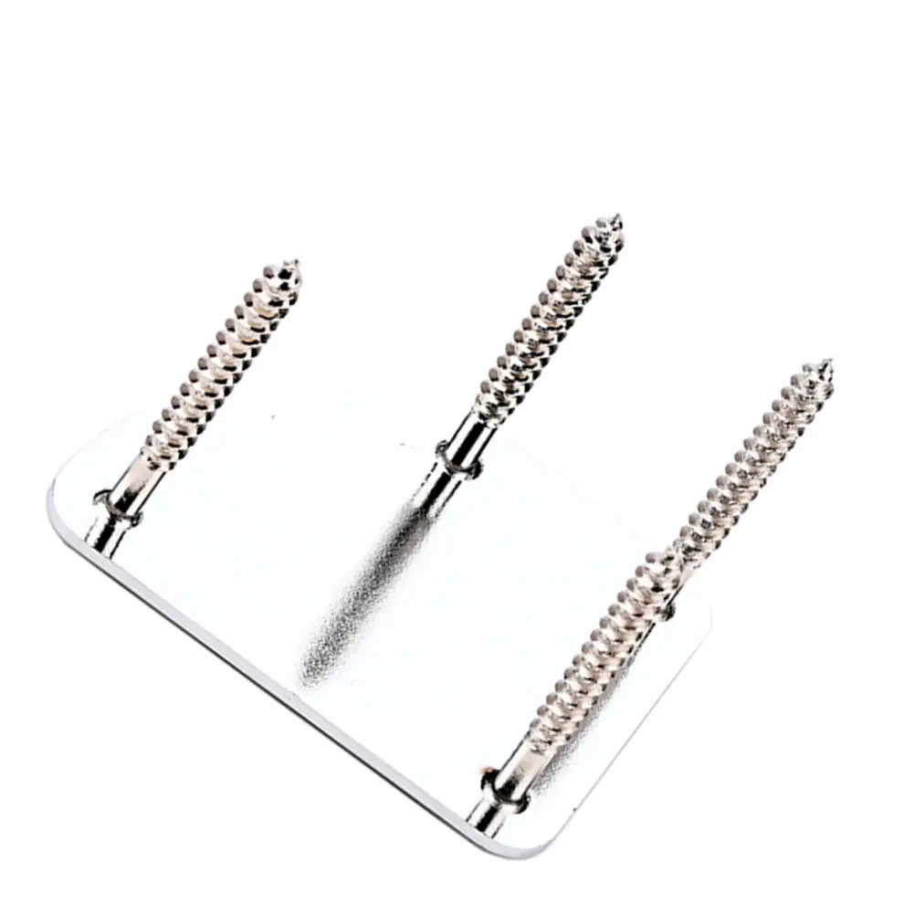 

1Set Premium Guitar Neck Plates Durable Stainless Steel for Electric Guitar and Bass Parts Replacement Neck Plate