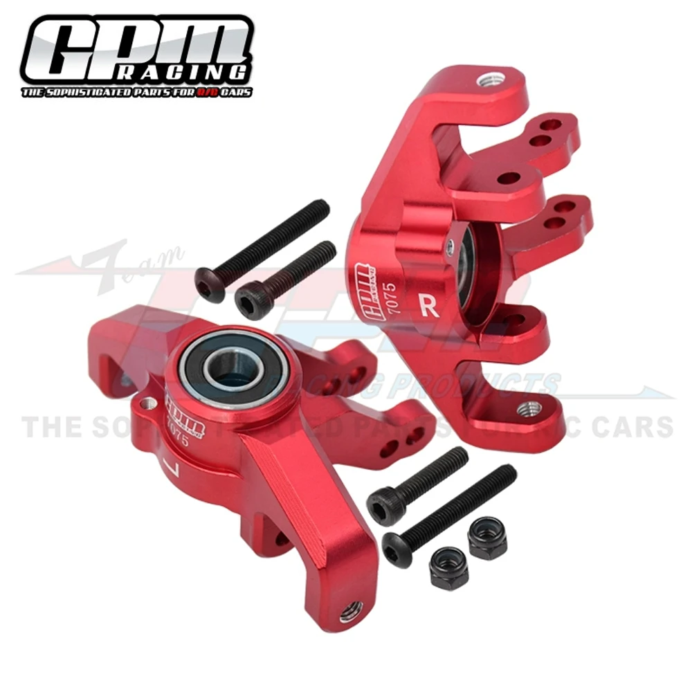 

GPM Metal Aluminum Alloy Front Steering Cup Wheel Hub Carrier Steering Block LOS254038 for Losi 1/6 Super Baja Rey 2.0 RC Cars