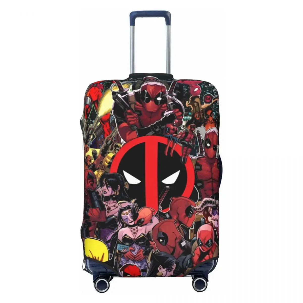 Cartoon Anime Deadpool Suitcase Cover Elastic Travel Protector Luggage Supplies Holiday