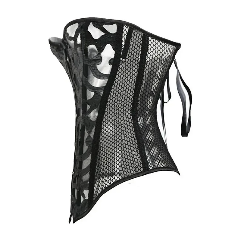Corsets Bustiers for Women Sexy Corset Top Corselet Gothic Vintage Mesh Breathable Body Shaper Corsetto Overbust Lace Up Korsett