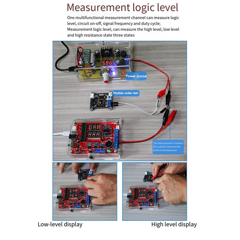 Signal Generator Multifunctional Instrument Making DIY Electronic Kit Current Temperature Detection Soldering Exercise Durable