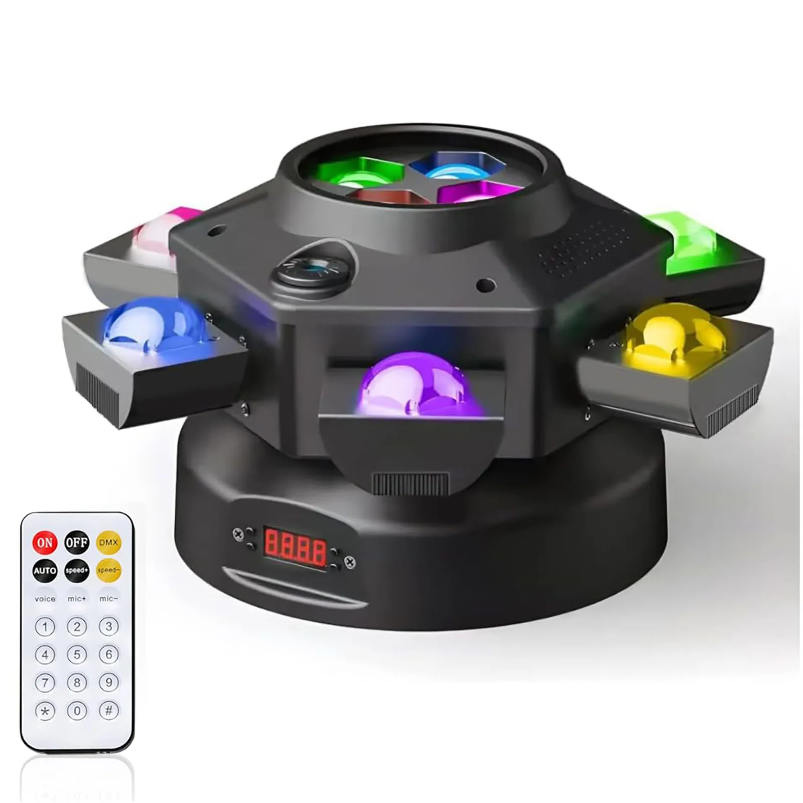 

Шесть рычагов Little Diamond Stage Light Bee Eye Laser Strobe Led Moving Head DJ Light Dmx 512 Effect Light Атмосфера Light party bar