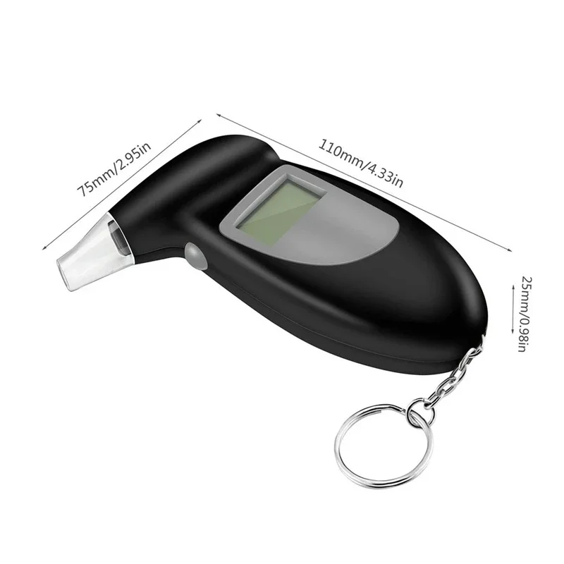 Probador de Alcohol Digital con retroiluminación portátil, alcoholímetro profesional, analizador, Detector LCD, luz de fondo