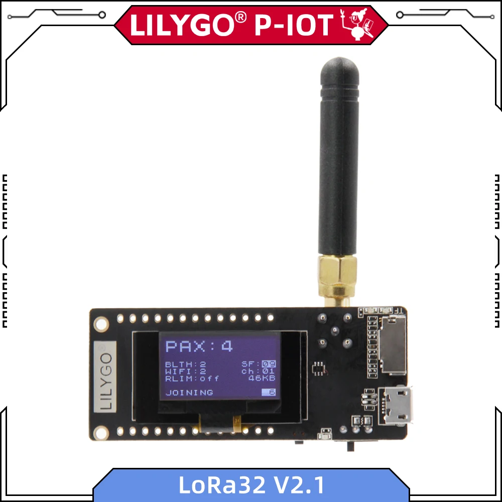 LILYGO ®   TTGO LoRa32 V2.1 1.6.1 ESP32 LoRa 433MHz 868MHz 915MHz płytka rozwojowa 0.96 Cal OLED karta TF BLE moduł bezprzewodowy WIFI
