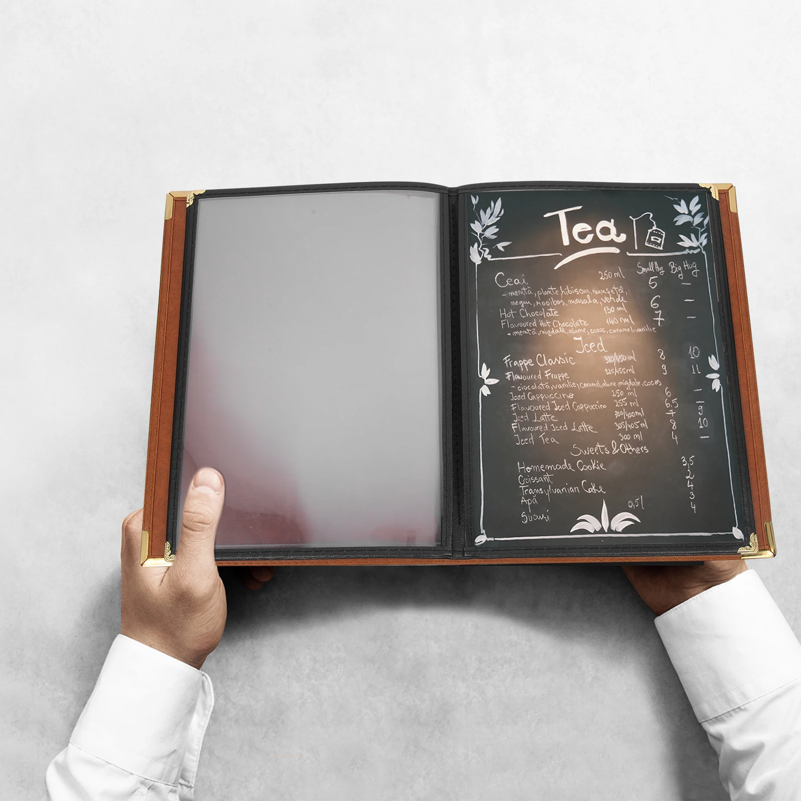 Menu Book Clear Pvc Menu Covers For Restaurant Hotel Coffee Bar Transparent Protector Holder Durable Waterproof Easy Clean