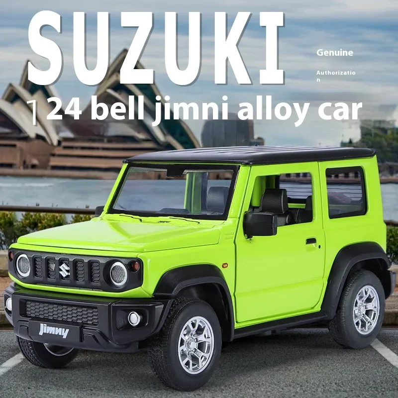 1:24 Suzuki Jimny Off Road SUV Alloy Metal Diecast Model Vehicle Sound & Light Collection Display Hobby Decoration Gifts For Boy