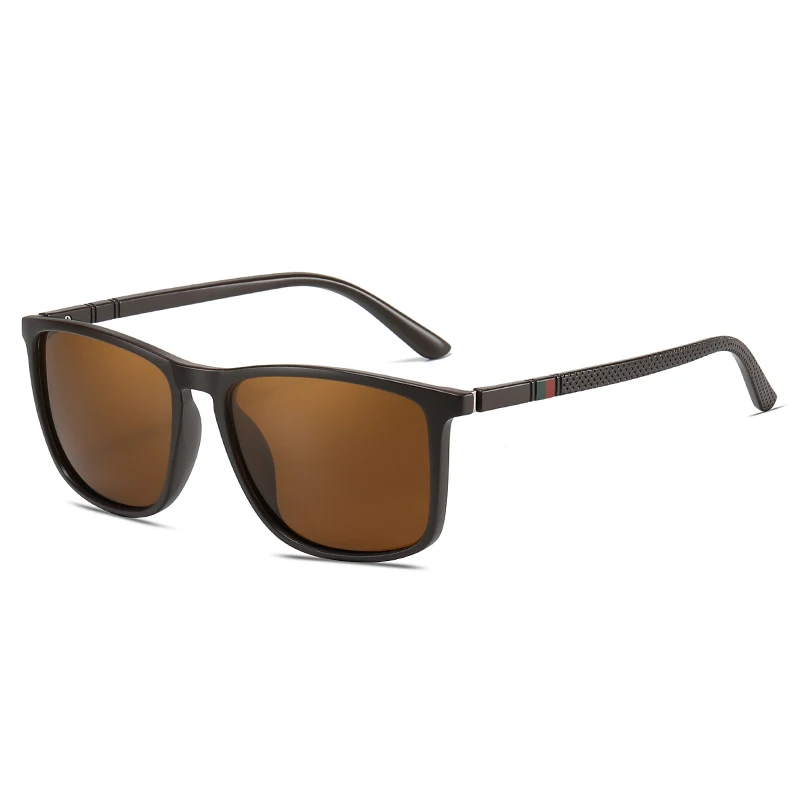 Gafas de sol polarizadas de lujo para hombre y mujer, lentes de sol cuadradas Vintage, con montura TR90, UV400