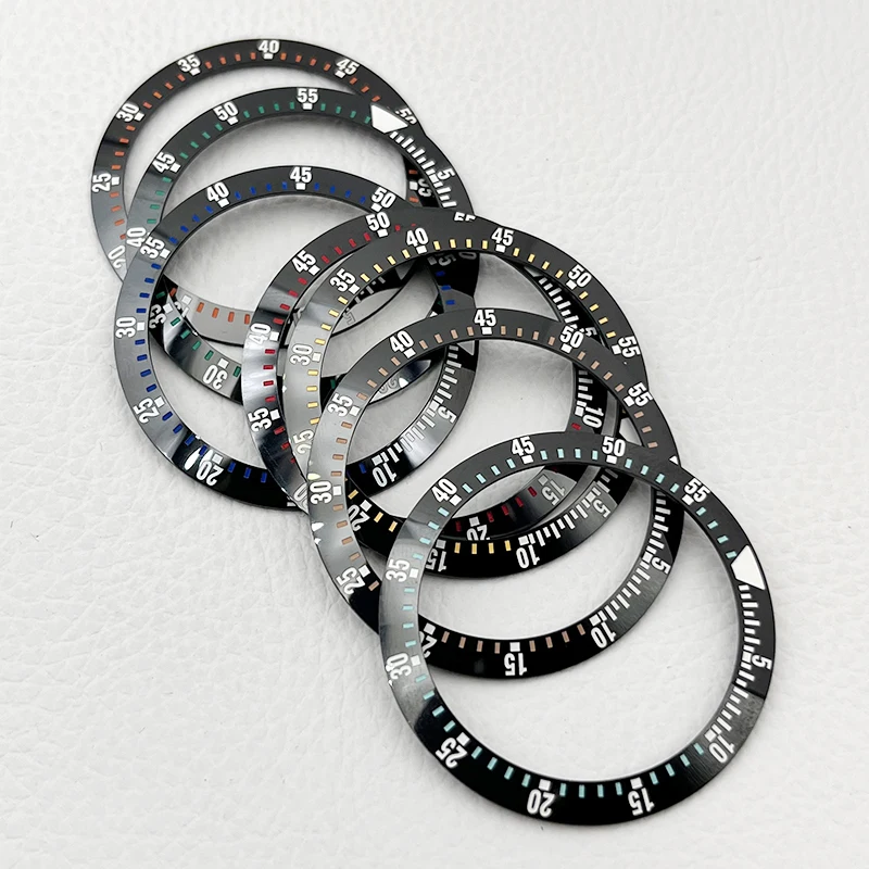 Mod 38mm*30.5mm Sloped Fine Scale with SKX007 Ceramic Bezel Insert Fit SKX007 SRPD SUB GMT Watch Accessories Parts