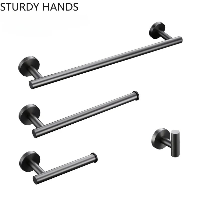 Bagnolux Stainless Steel Gun Gray Black Polished Chrome Brushed Gold Hanger Hook Towel Bar Paper Holder STURDY HANDS