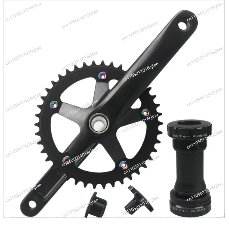 

For Road Bike Integrated Crank Folding Bike Bicycle Hollow Short Crank 44T Tooth Disc Belt BB Axle Bike 152mm