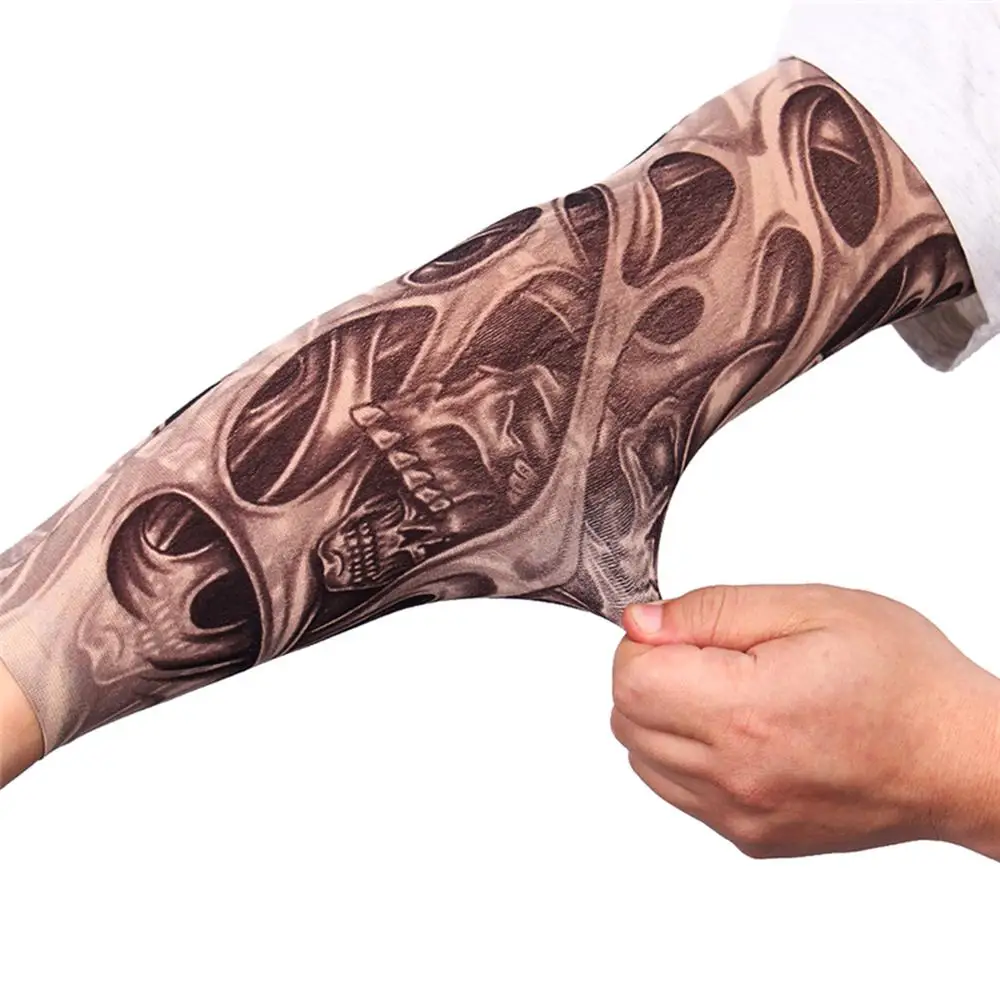 Arm Warmer Unisex Quick Dry UV Protection Outdoor Temporary Fake Running Arm Sleeve Skin Proteive Nylon Tattoo Sleeves Stockings