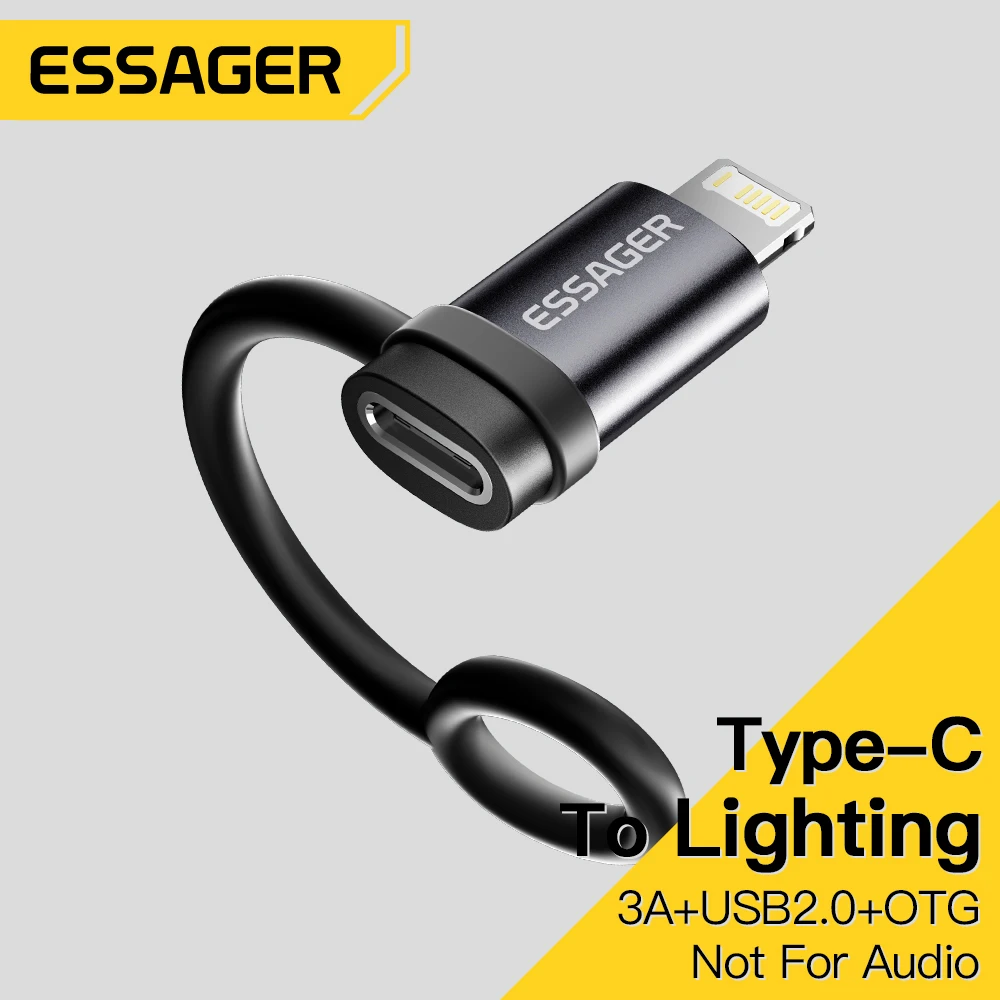 Essager Type-C Female to Lighting Male USB 2.0 OTG Adapter 3A Fast Charging IOS To USB C Connector For iPhone 15 14 13 Macbook