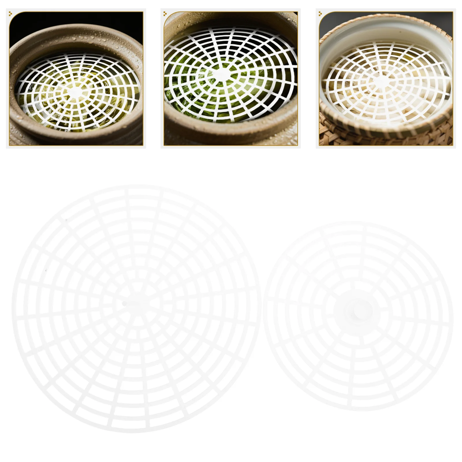 

4Pcs Fermentation Weight Pickle Press Mesh Vegetable Fixing Tools Fermenting Jars Supplies for Sauerkraut Kimchi Chili Pickled