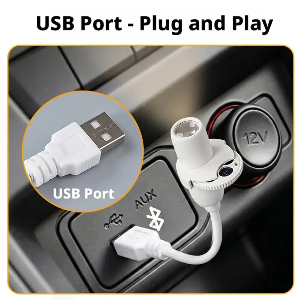 USB Powered Galaxy Starry Sky Projector Flexible Gooseneck Multi‑Planet Projection Patterns Romantic Night Light Lamp