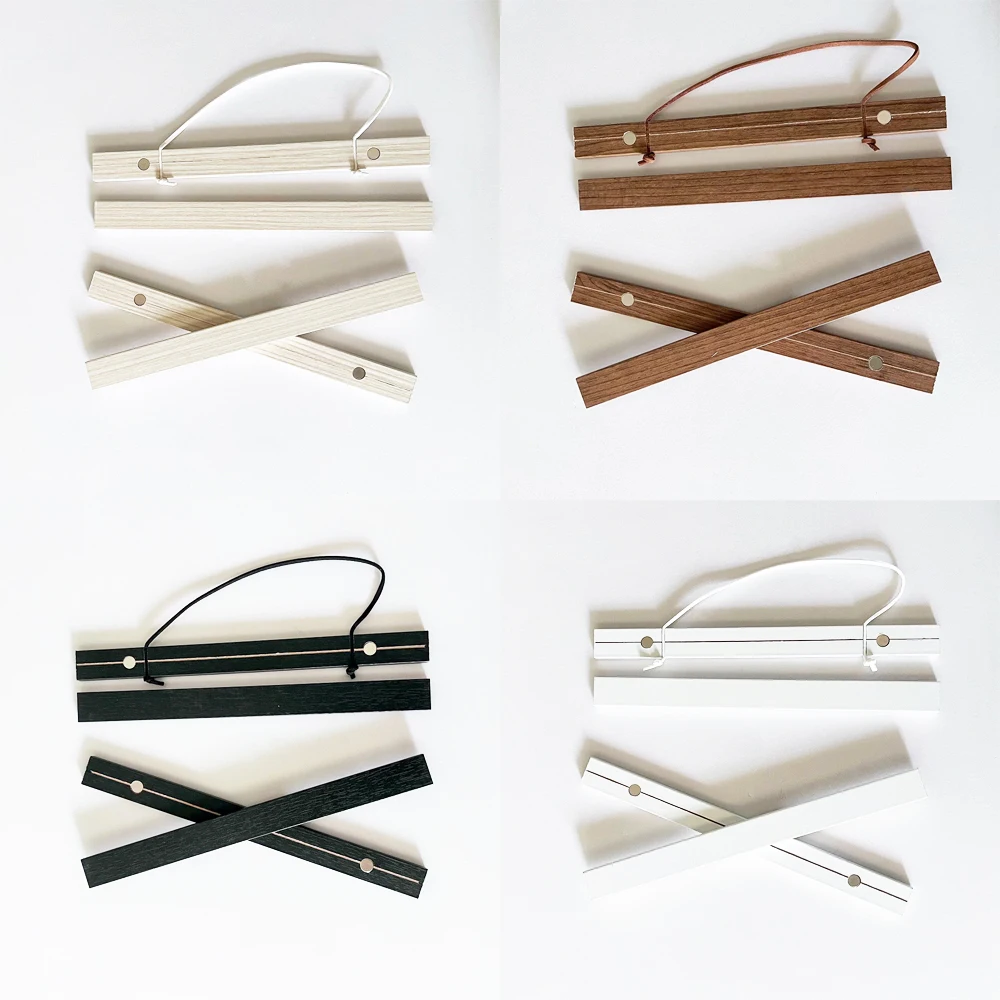 4 ألوان خشب الصنوبر خشب المغناطيسي المشارك شماعات التمرير اللوحة الإطار 21 31 41 51 سنتيمتر أسود أبيض إطار صور خشبي قماش الإطار #2