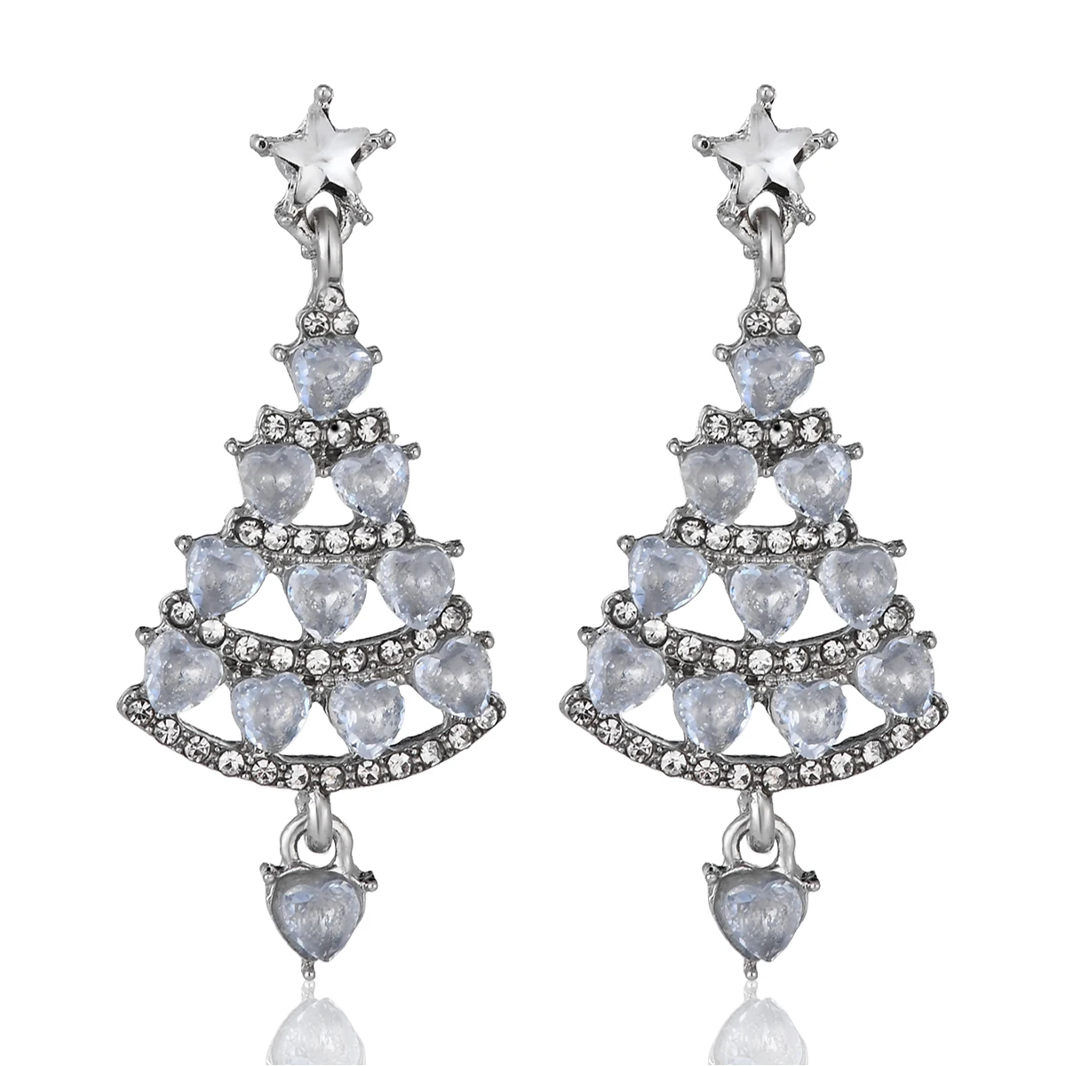 Christmas tree earrings women\'s high-end sense earrings temperament all-match thin face earrings for Christmas Accessories