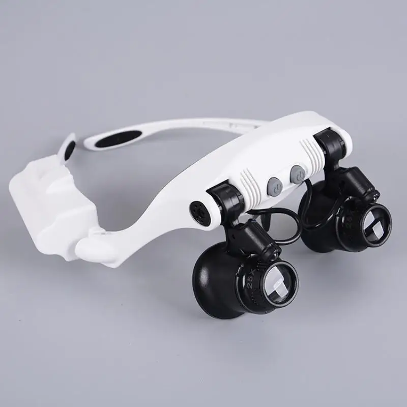 Reparação do Relógio com Transições Lens Led Light Eye Mask Eyeglass tipo Identificação Lupa