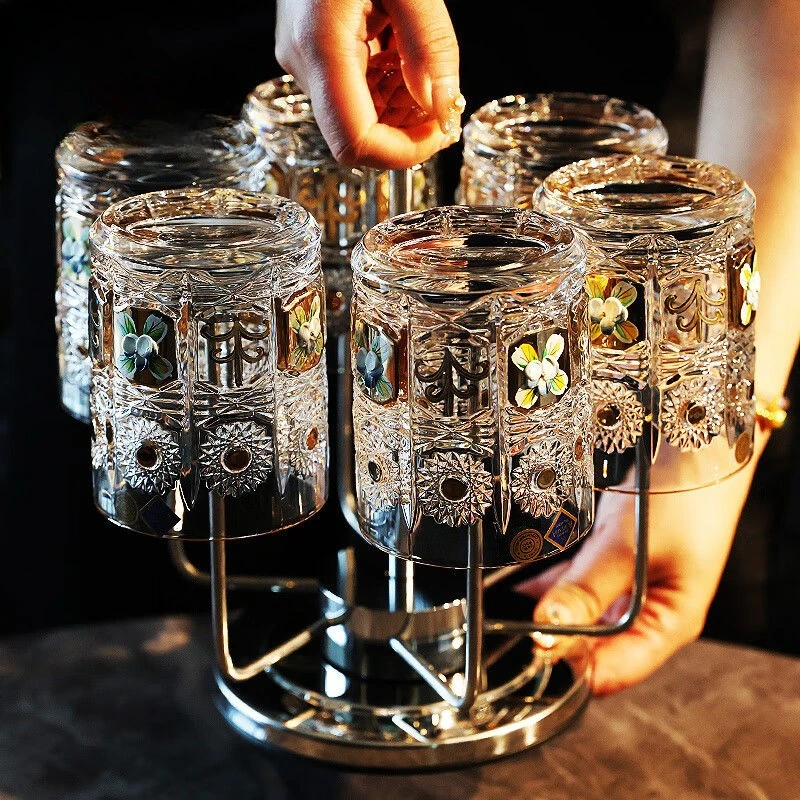 Crystal glass, foreign wine glass, beer beverage cup, household light luxury water cup