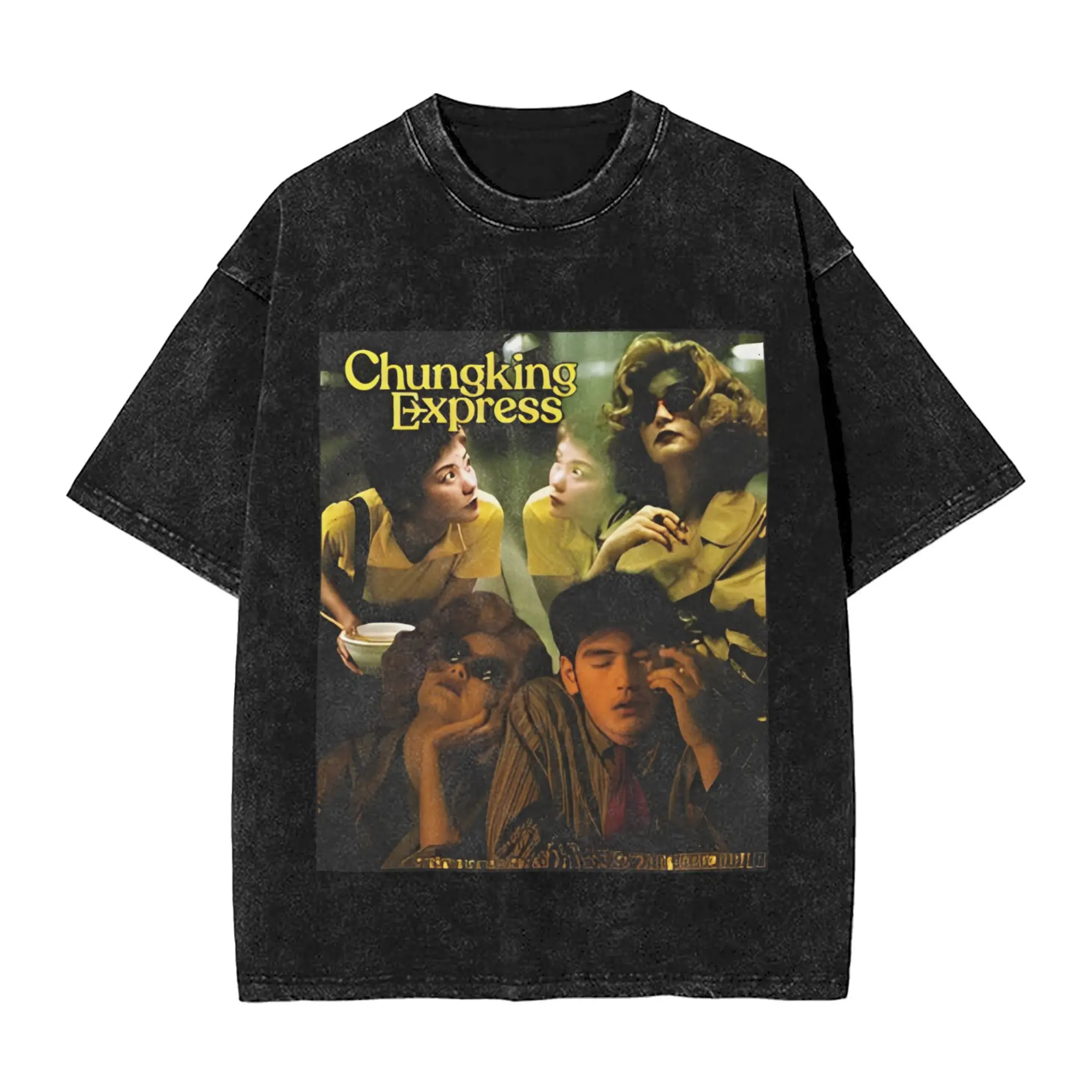 

Chungking Express Wong Kar Wai T Shirt Men's Pure Cotton Vintage T-Shirt Crewneck Moive Tee Shirt Short Sleeve Clothing Birthday