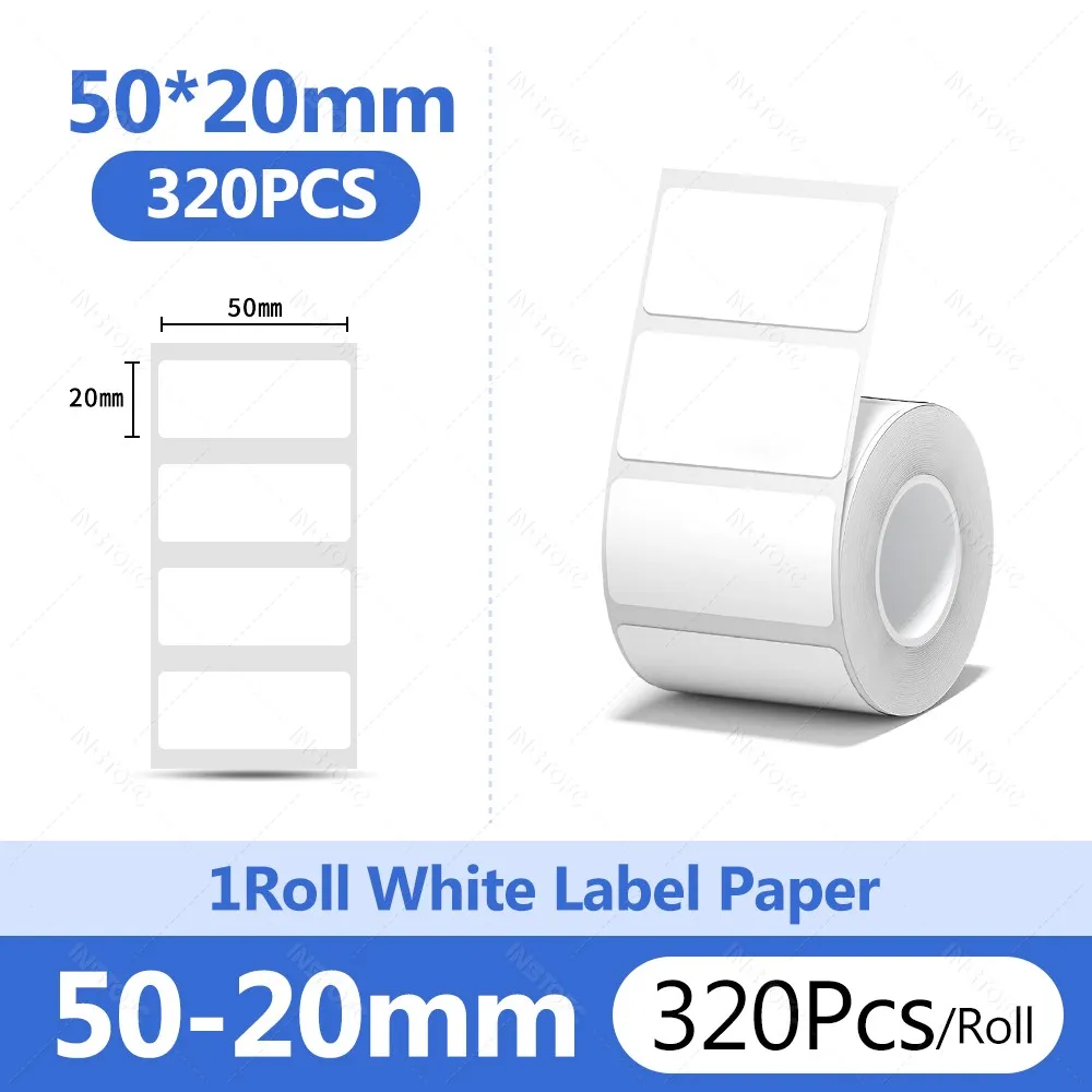 Niimbot B21/B1/B31 Thermisch Label Sticker Papier Rond Wit 20-50mm Breedte Kleding Tag Commodity Prijs Voedsel Zelfklevend