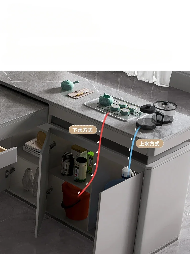 

-Сстол, чайный столик, офисный стол начальника двойного назначения, высококачественный бытовой чайный столик, итальянская легкая роскошь, современный компьютерный стол