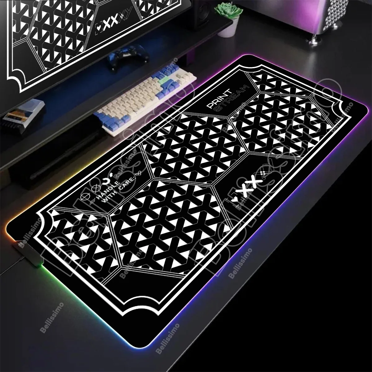 

Mouse Pad XXL Gaming CSGO RGB Keyboard Cover Colorful MousePad LED Lighting E-sports Mousepad Computer Gamer Glow Long Desk Mat