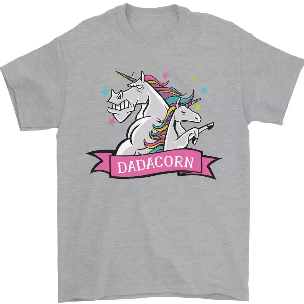 Unicorn Dadicorn Funny Fathers Day Mens T-Shirt 100% Cotton