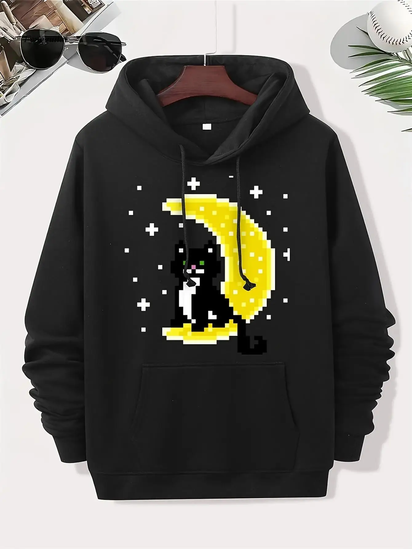 Sudaderas con capucha con diseños de estampado gráfico, sudaderas de forro polar con capucha informales inteligentes, bolsillos de canguro con cordones ajustables