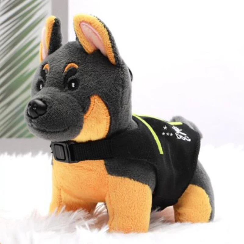 

Police Dog German Shepherd Rottweiler Springer Spaniel Pendant Dress Cloth Plush Toy Stuffed Doll Cartoon Animal Girl Boy Gift