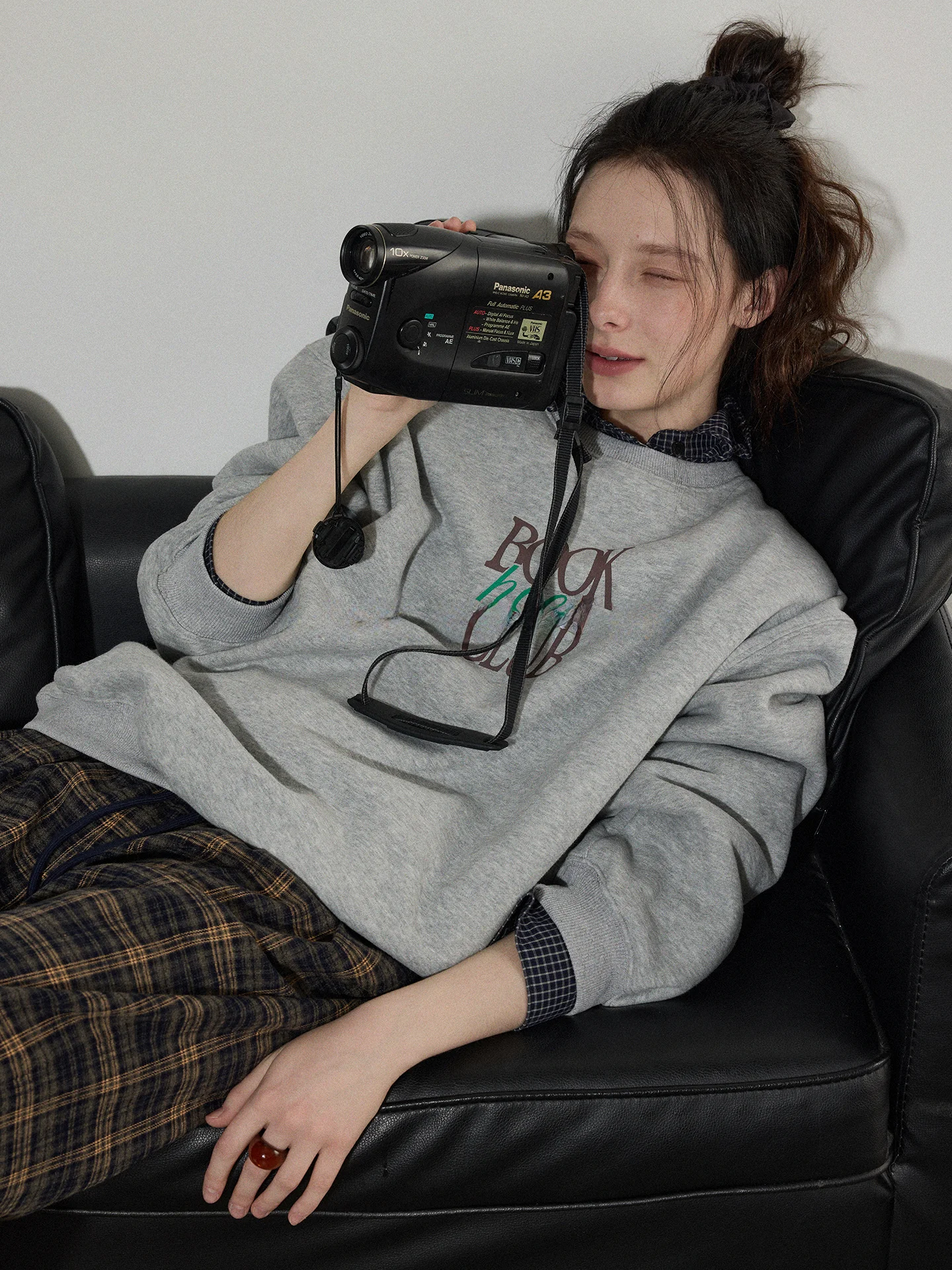 

Lofi Choose Fce Lined Hoodie Women's Loose Fit round Ne Printed Letter Winter New Sle Comfortable Cotton Polyester Blend