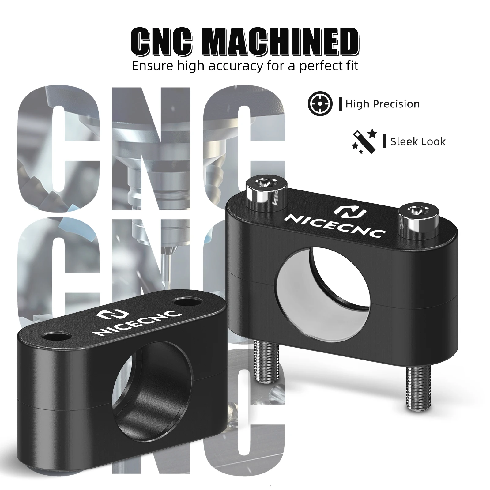 NICECNC Lenkstangenbuchse aus Aluminium für Yamaha Blaster 200, Yamaha Raptor 660 700, YFZ450, Banshee, Warrior 350 Zubehör – Detail 6