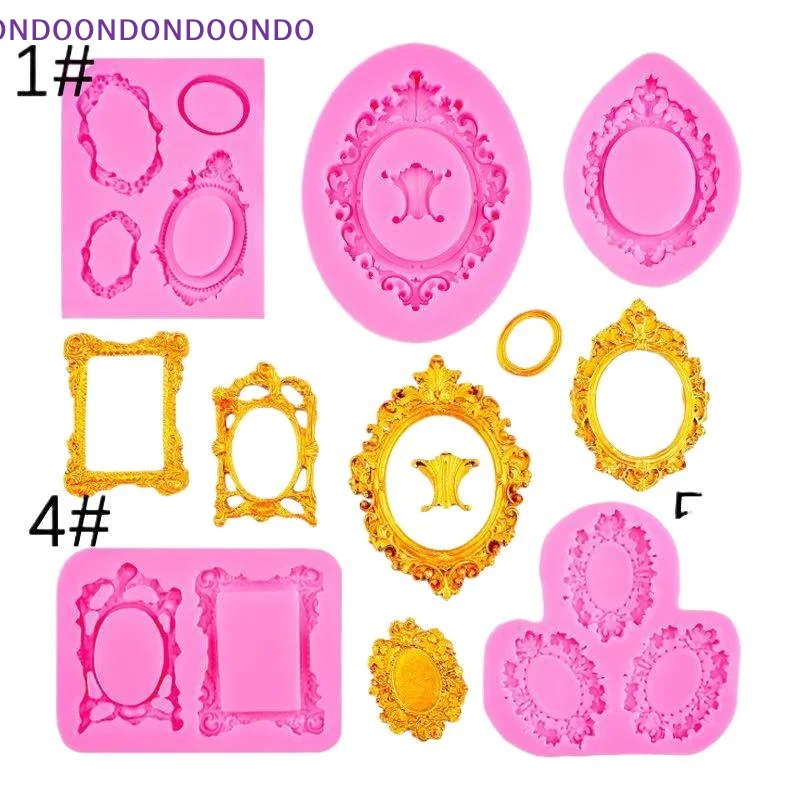 Photo Frame Silicone Candy Mold Non-Stick Food Safe for Sugarcraft Fondant Chocolate Cupcake Wedding Pastry Decoration 6