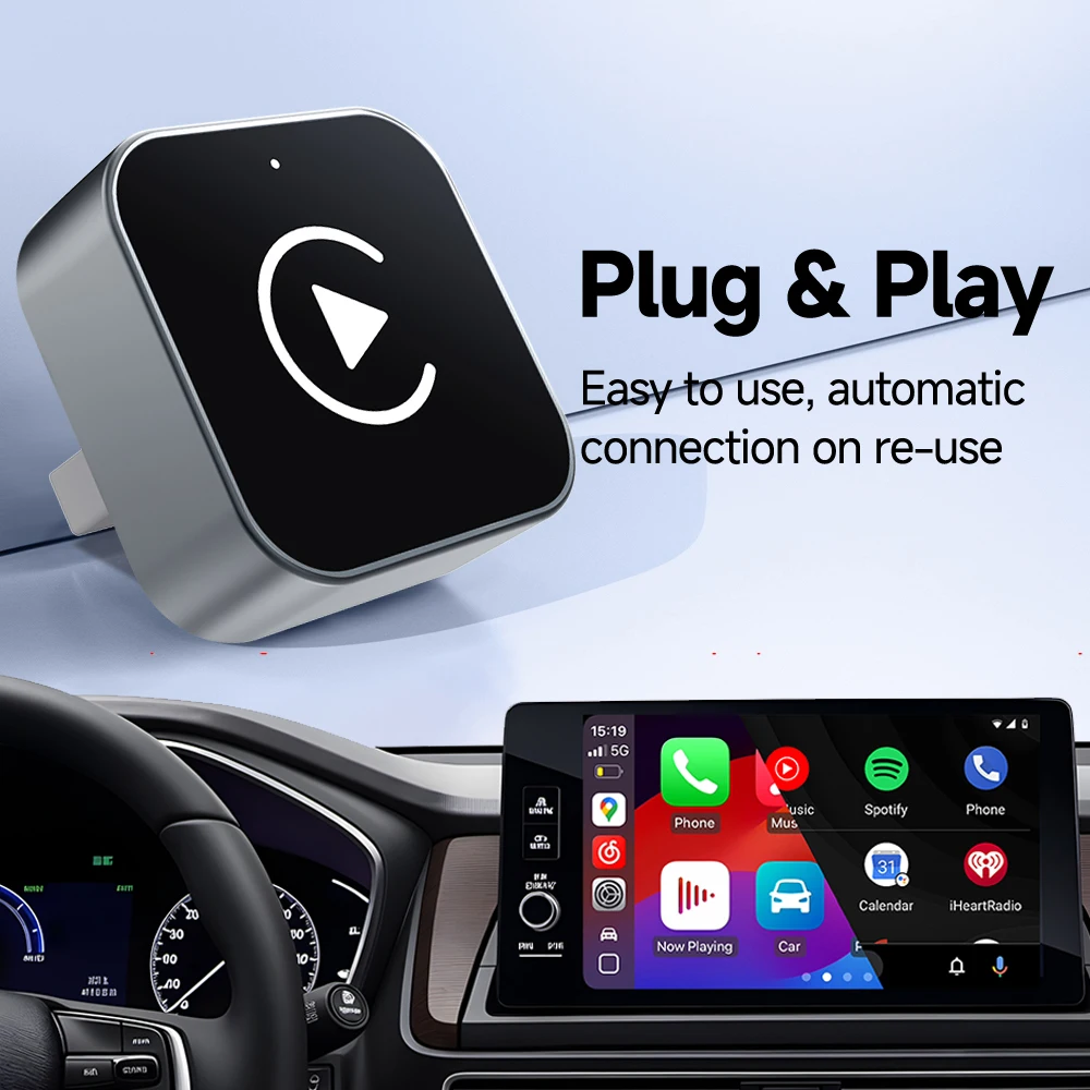 

2 in 1 Wireless CarPlay Adapter Apple Car Play Android Auto AI Smart Box Car Intelligent Systems for Toyota Honda Autosky Vw Sky