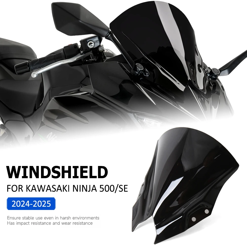 

Windscreen Windshield Wind Shield Screen Deflector Protector For Kawasaki NINJA500 Ninja 500 SE 2024 2025 Motorcycle Accessories