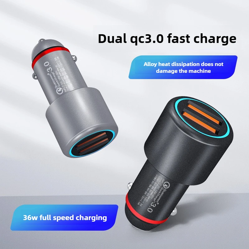 

Multi-functional Smart PD Plus Car Charger, Aluminum Alloy, Dual USB, 38W, Fast Charging and Flash Charging